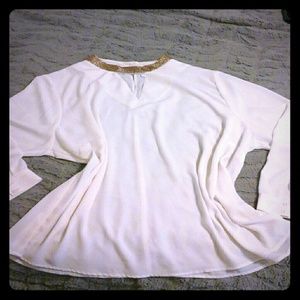 Sheer Ivory Ladies Plus Size Tunic